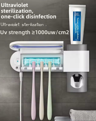 Wall-Mounted Solar UV Toothbrush Sterilizer with Holder - Problems Solved