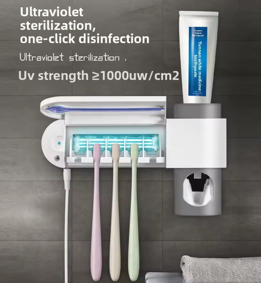 Wall-Mounted Solar UV Toothbrush Sterilizer with Holder - Problems Solved