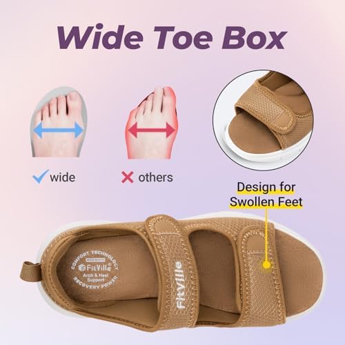 Wide Fit Open Toe Diabetic Sandals Edema Shoes Surgical Footwear With Adjustable Strap