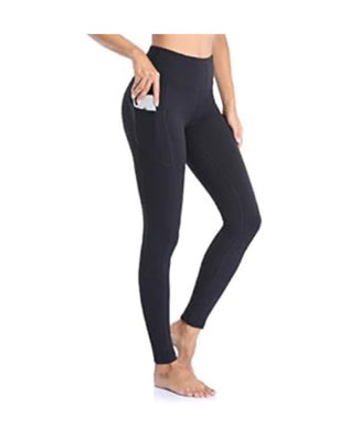 Problems Solved women's high-waisted yoga leggings with pockets, opaque sports gym pants for comfortable workouts.