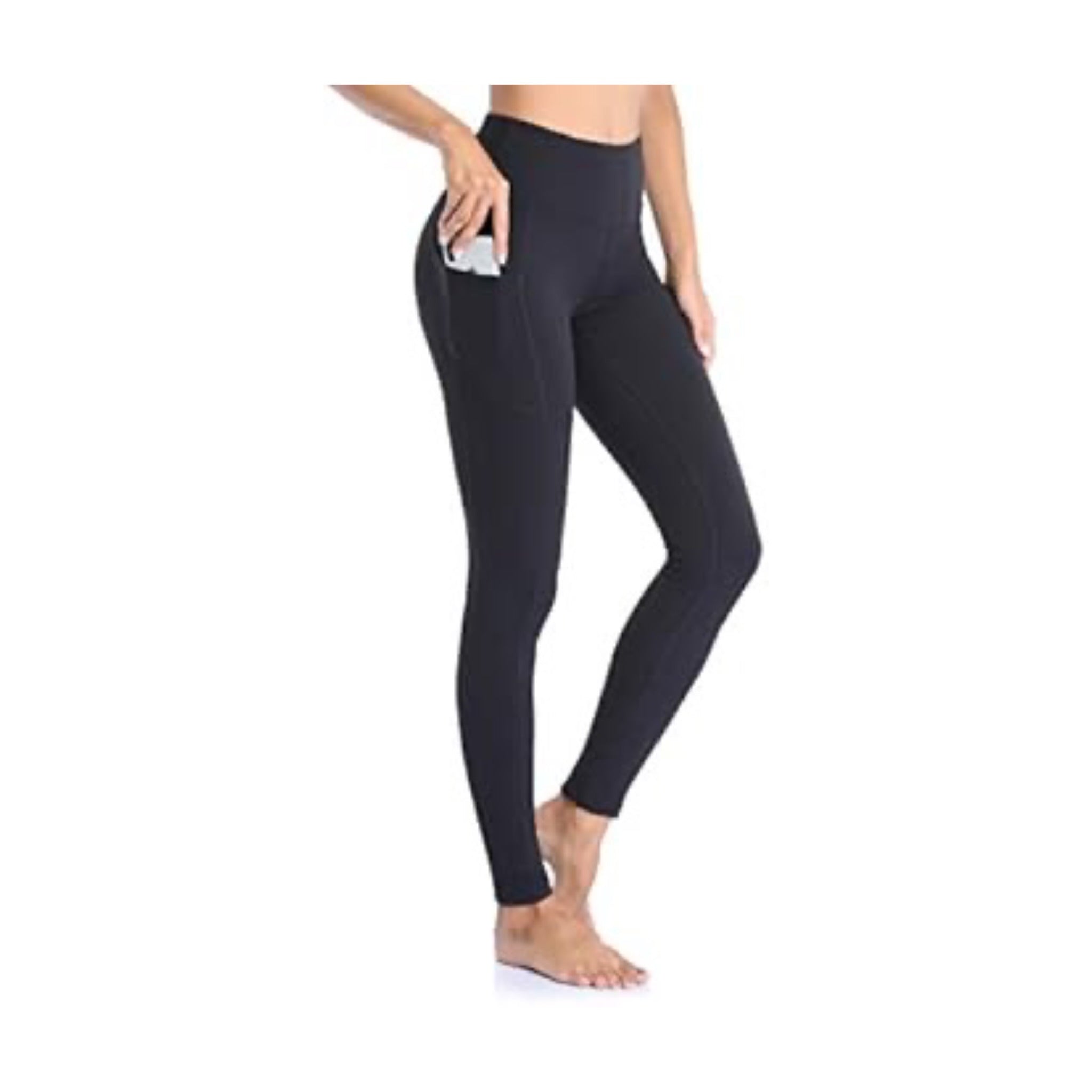 Problems Solved women's high-waisted yoga leggings with pockets, opaque sports gym pants for comfortable workouts.