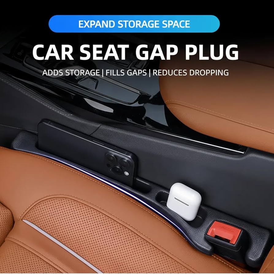 2 Pack Car Seat Gap Organiser, Seat Gap Filler for Cars, SUVs and Trucks
