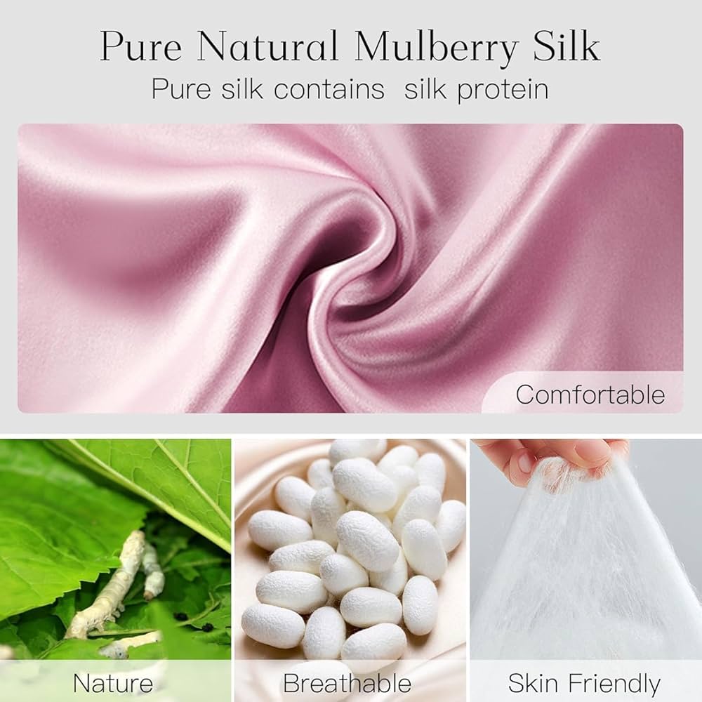 Silk Sleep Mask for Women Men, Mulberry Silk Eye Sleeping Mask