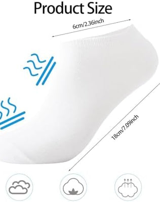 Set of 10 men's no-show trainer socks by Problems Solved, breathable cotton ankle socks, low-cut and comfortable for everyday wear.