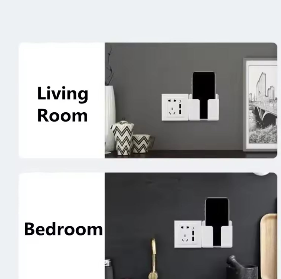 Wall Mount Phone Holder White Punch Free Wall Mobile Phones - Problems Solved