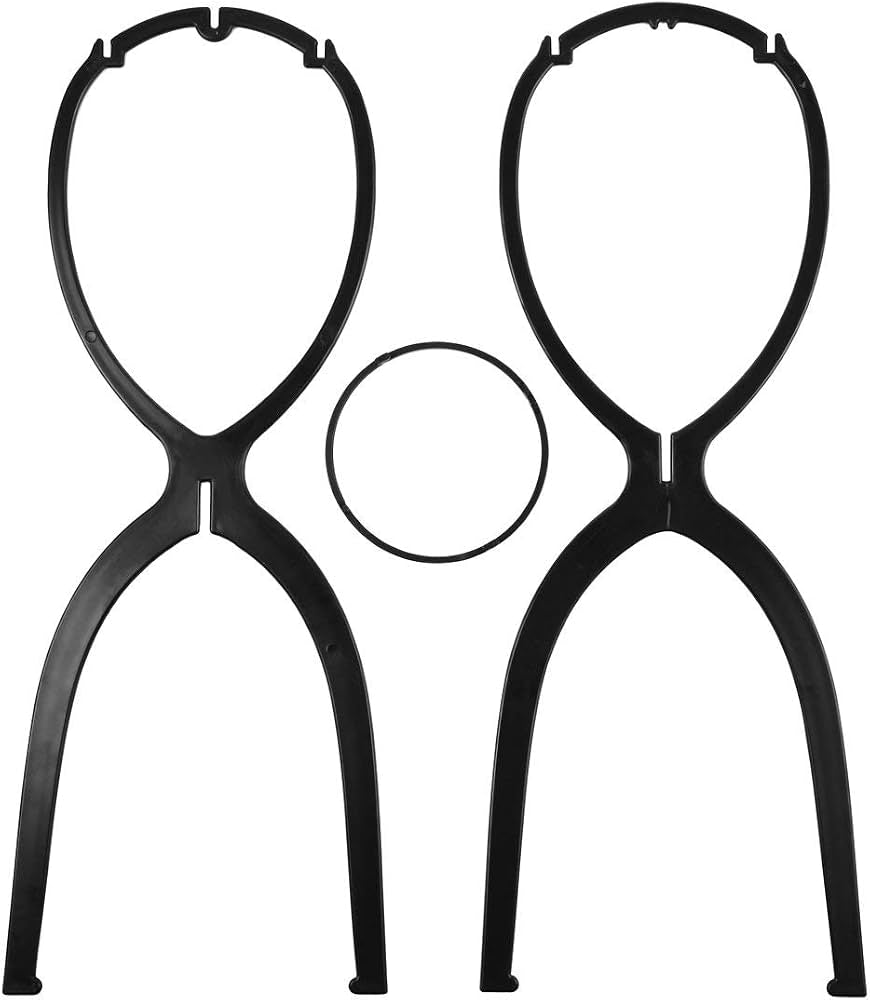 Wig Stand Head, Tall Wig Holder Stand, Black, 3 Pack