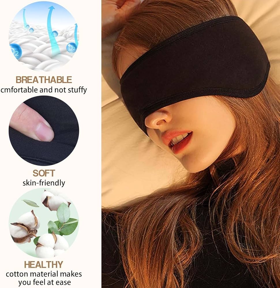 Problems Solved cotton sleep mask with ear plugs, adjustable eye mask for blocking light and enhancing sleep comfort
