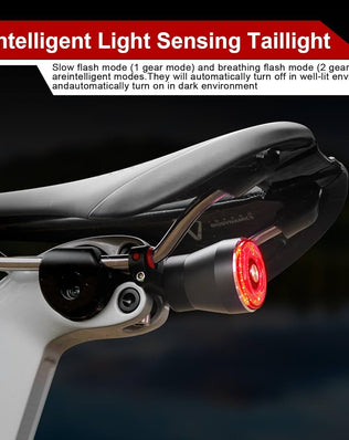 Ultra Bright Smart Bike Tail Light, USB Rechargeable Brake Sensing Bicycle Light
