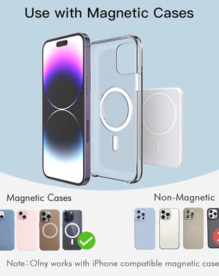 Wireless magnetic power bank by Problems Solved with 5000mAh capacity, portable charger with magnetic attachment and compact design.