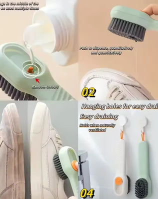 Soap Dispensing Cleaning Brush Soft Bristles 4PCS - Problems Solved