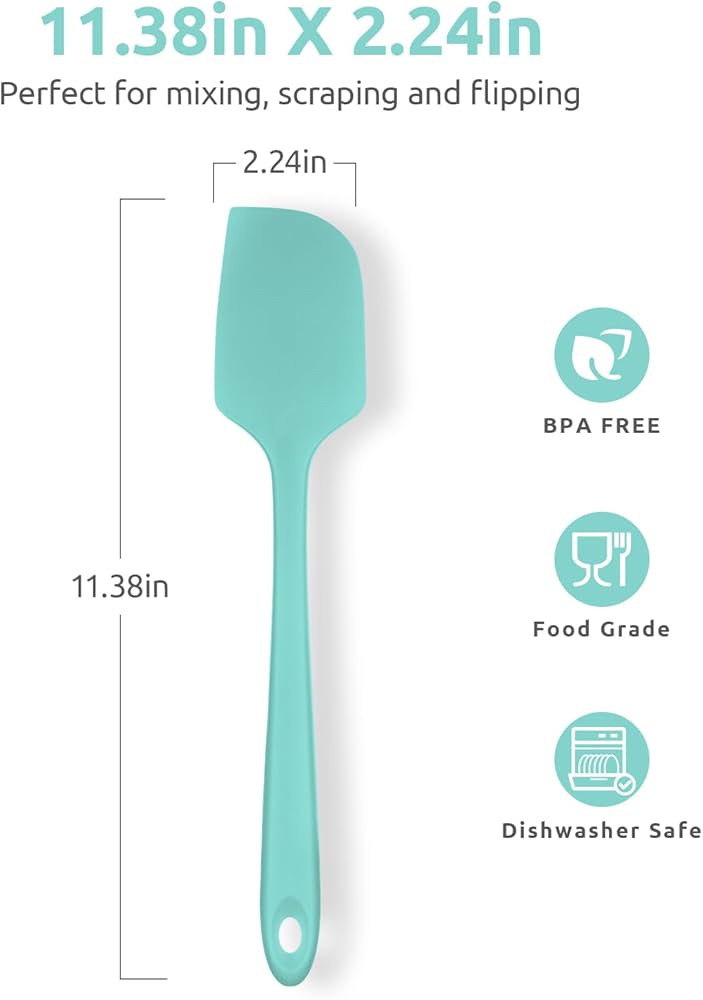 Heat Resistant Large Silicone Spatula 315°C Heat Proof Non-Stick Flexible Seamless Scraper