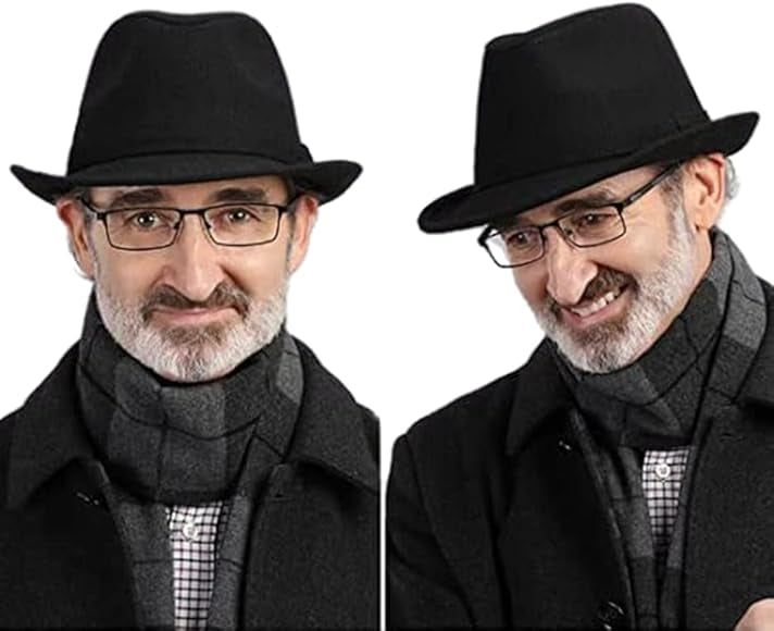 Elegant Fedora Trilby Hat Men Classic Stylish Panama Fedora Hats Vintage Short Brim Jazz