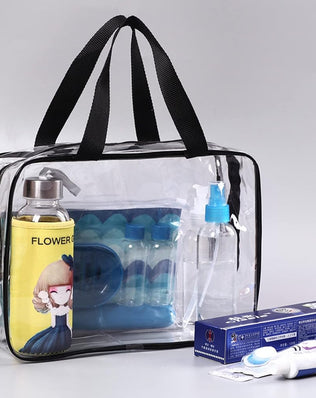 Clear Toiletry Bags, 2 Pcs Large Storage Makeup Bags Waterproof Transparent
