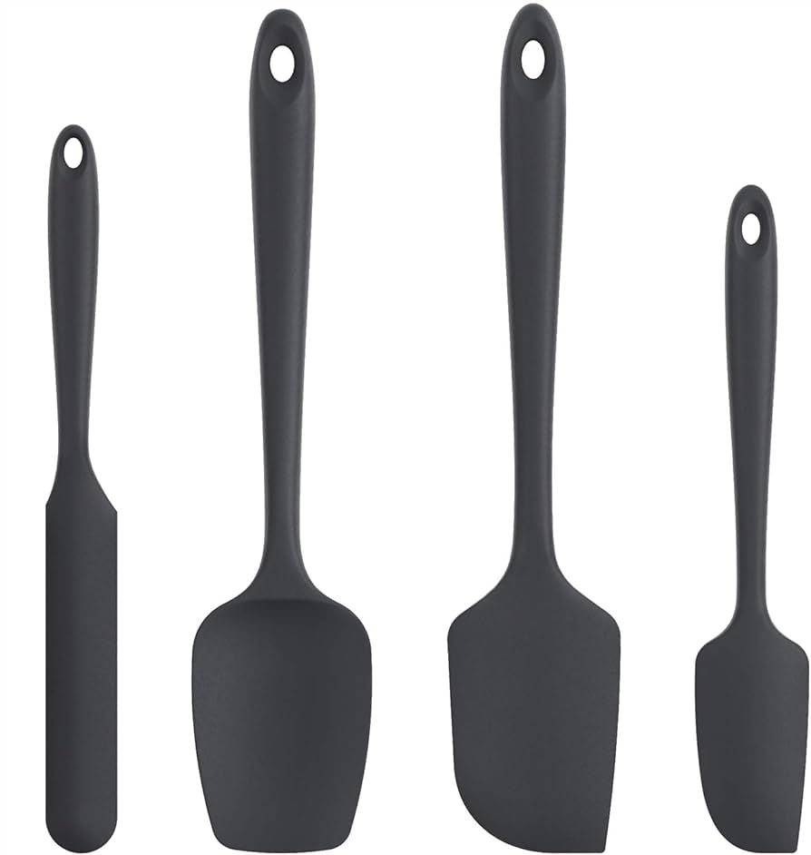 Silicone Spatula Set of 4: 315°C Heat-Resistant Flexible