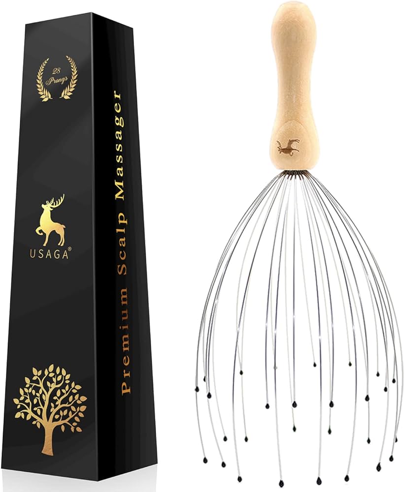 28 Finger Head Scratcher, Head Massager, Scalp Massager, Head Whisk