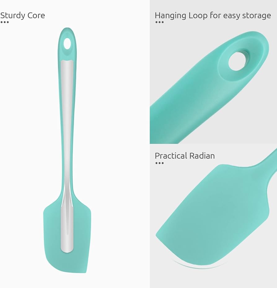 Heat Resistant Large Silicone Spatula 315°C Heat Proof Non-Stick Flexible Seamless Scraper