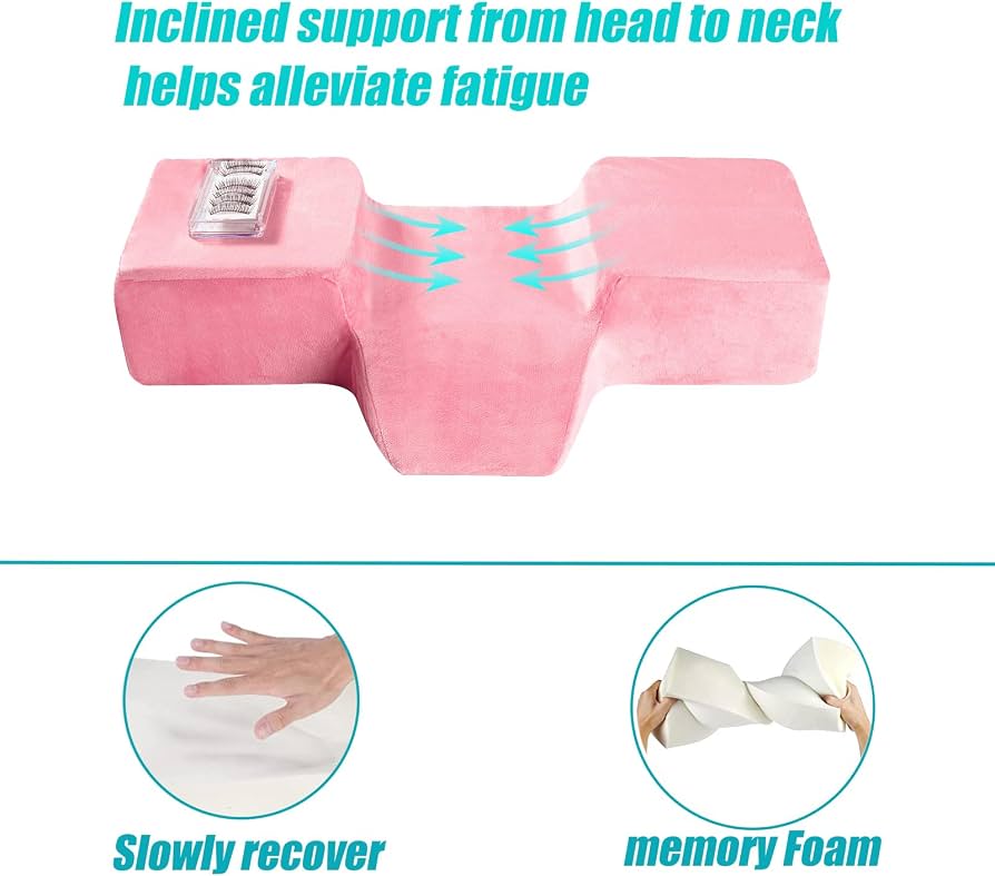 Beauty Salon Eyelash Extension Pillow Memory Foam Lash Pillow for Neck Pain
