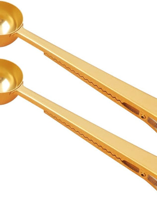 Angel mall Coffee Scoop, Stainless Steel Golden Multi function coffee spoon