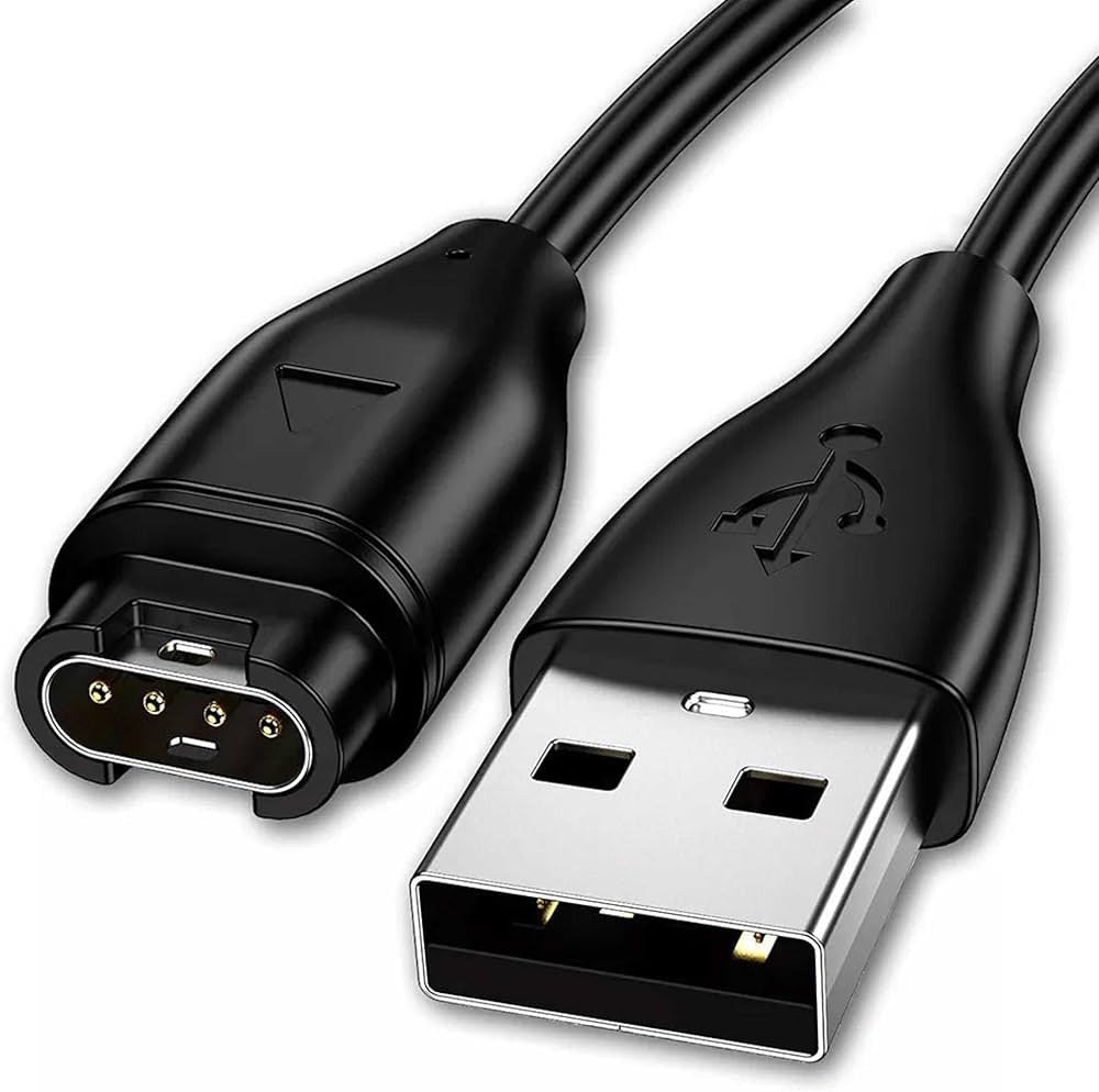 Problems Solved Garmin charger compatible with Garmin devices, featuring a compact design and secure connection port.