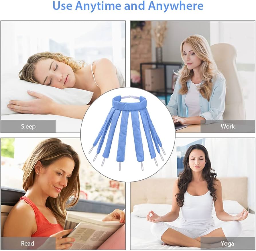 No Heat Hair Curlers for Long Hair, Soft Sleeping Overnight Silk Ribbon Hair Rollers Lazy