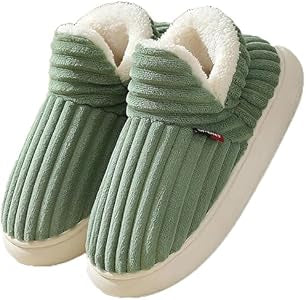 Slippers Women Ladies Fuzzy With Memory Foam Winter House Soft Anti-Slip Sole