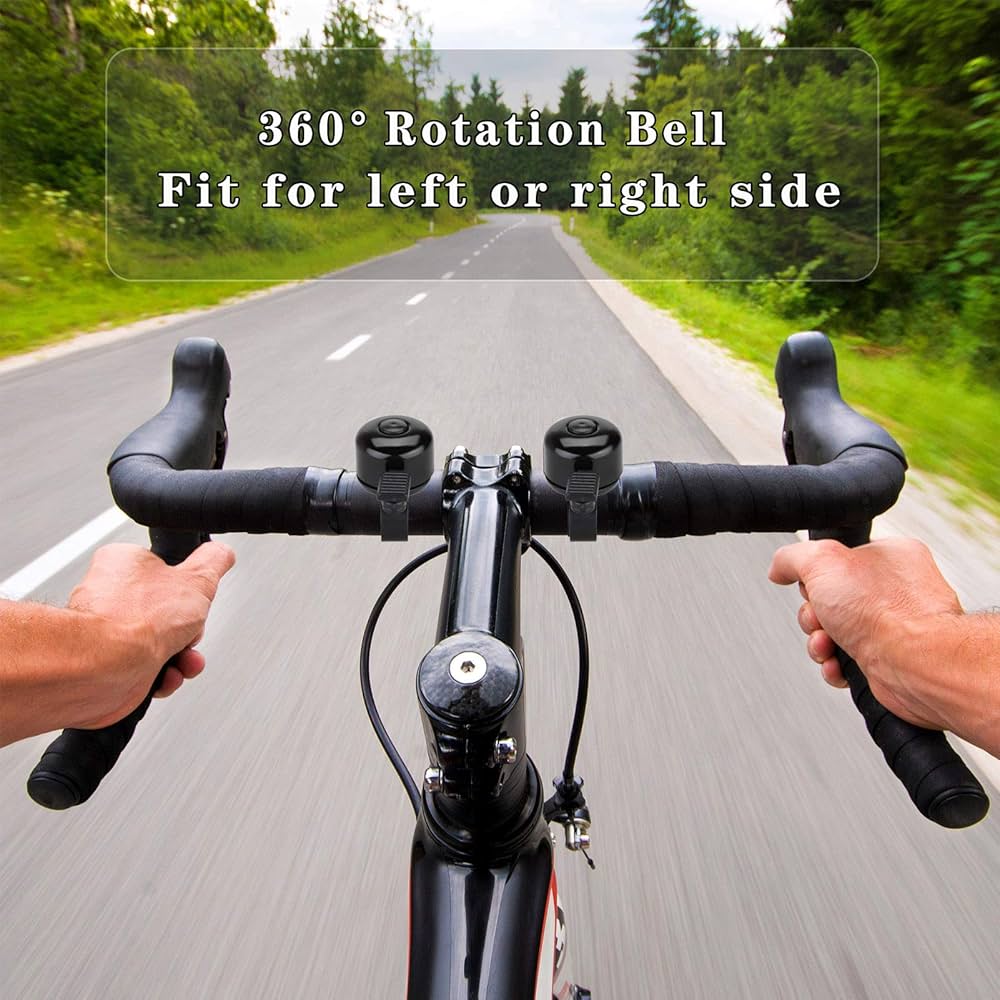 Bike Bell Bicycle Bell with Loud Crisp Clear Sound, Road and Mountain Bike Handlebar Bell