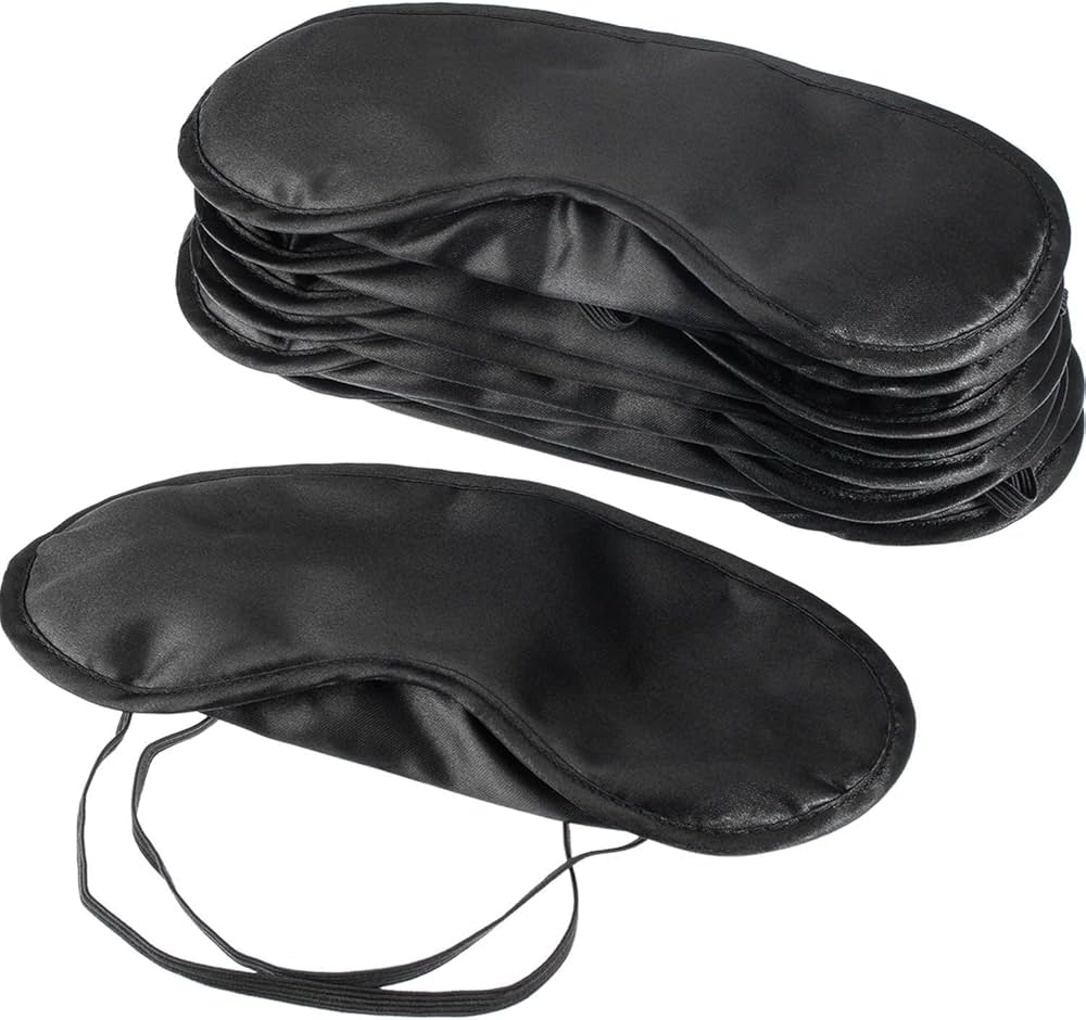 Pack of 10 Eye Mask Eye Visor Blanket Sleeping Mask Travel Sleep Cover with Nose Cushion