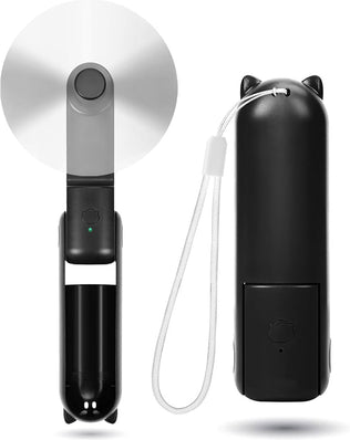 Problems Solved mini handheld fan with 3-speed settings, rechargeable, quiet operation, portable USB design, and 9-15 hours working time.