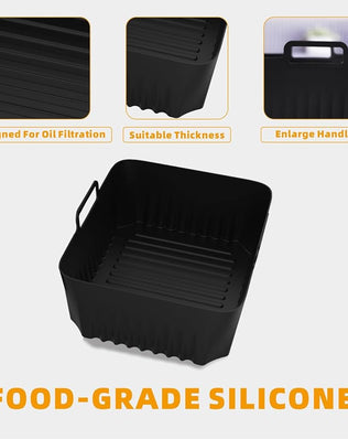 Silicone liners for Ninja AF500UK dual air fryer, reusable accessories with non-stick surface for easy cleaning.