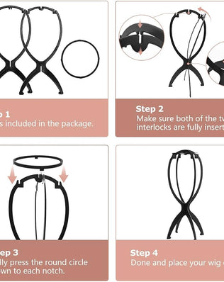 Wig Stand, Wig Head for Short Wigs, 2 Pack