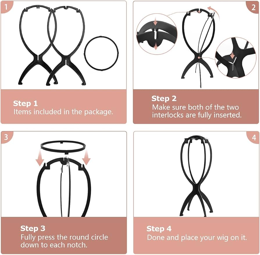 Wig Stand, Wig Head for Short Wigs, 2 Pack