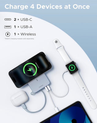 Problems Solved MagFlow MagSafe power bank with Qi2 wireless fast charging, 20000mAh portable battery, sleek design