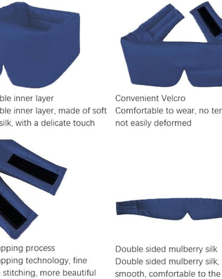 Problems Solved natural silk sleep mask with adjustable strap, soft eye cover for women and men for restful sleep