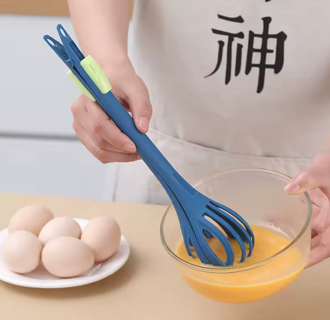 Multifunctional Egg Beater Whisk Milk Pasta Tongs Food Clips Mixer Manual Stirrer - Problems Solved