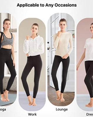 Problems Solved high waisted women's leggings, buttery soft elastic fabric with tummy control, 2-pack, black and gray colors.