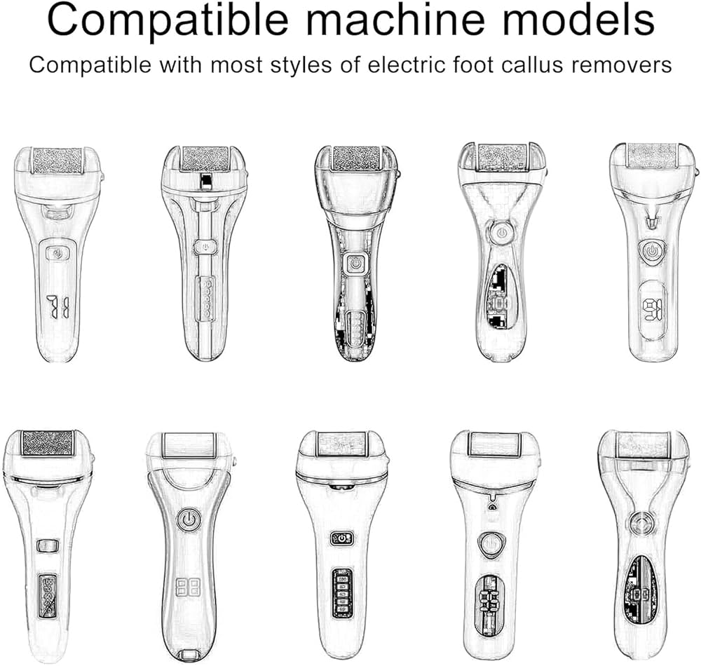 6pcs Replacement Roller Refill Heads, Pedicure Foot File Replacement Roller Refills