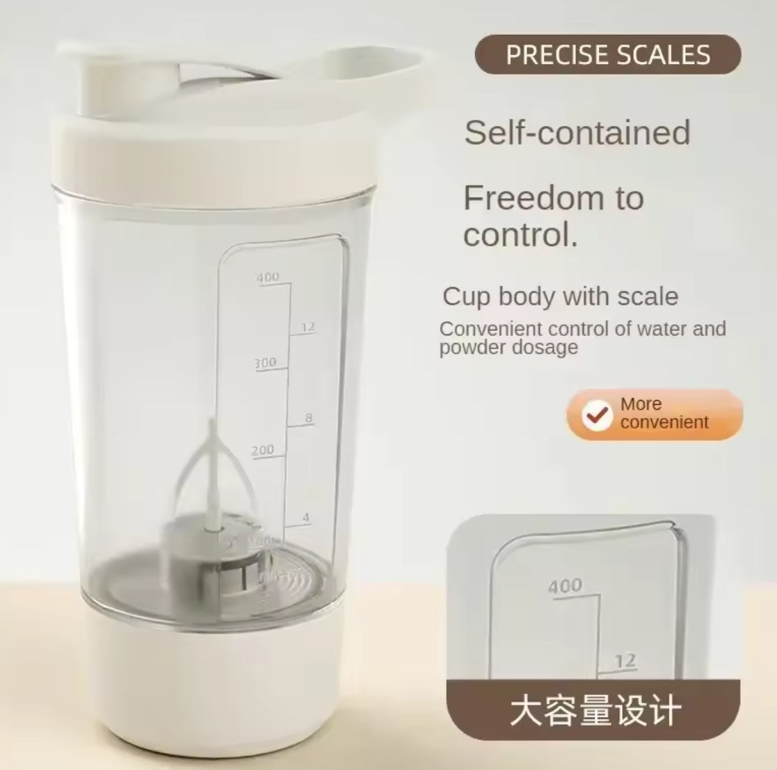 Portable Electric Protein Shaker Bottle USB Rechargeable Shaker Bottle - Problems Solved