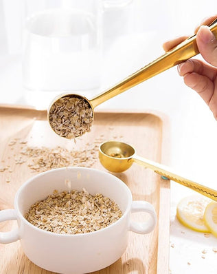 Angel mall Coffee Scoop, Stainless Steel Golden Multi function coffee spoon