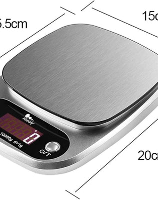 Problems Solved digital kitchen weighing scale with 22lb/10kg capacity, multifunction electronic food and baking scale showing measurement display.