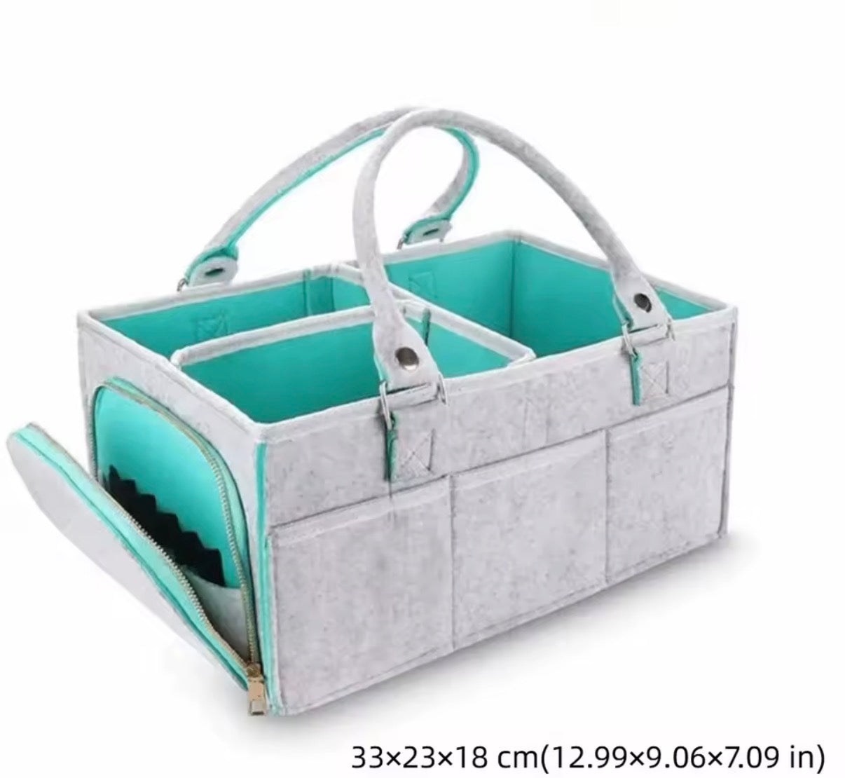 Baby Diaper Caddy Organizer for Boy or Girl Large Nursery Storage Bin Basket Portable