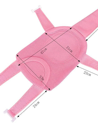 Baby bath net and mesh bath pad by Problems Solved, adjustable baby bath mat with soft mesh for safe, comfortable bathing.
