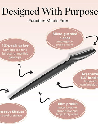 Dermaplaning Blades For Face, Face Razors for Women, Eyebrow Razor & Facial Hair