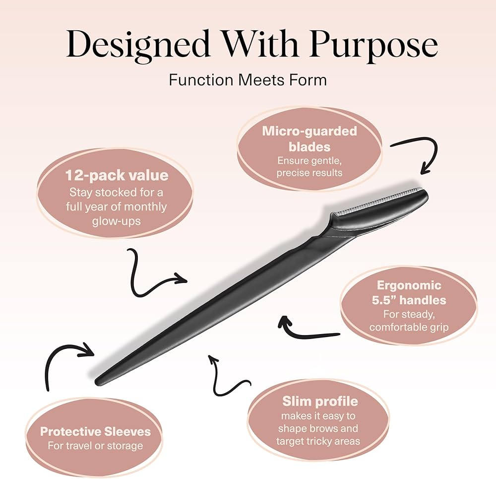 Dermaplaning Blades For Face, Face Razors for Women, Eyebrow Razor & Facial Hair