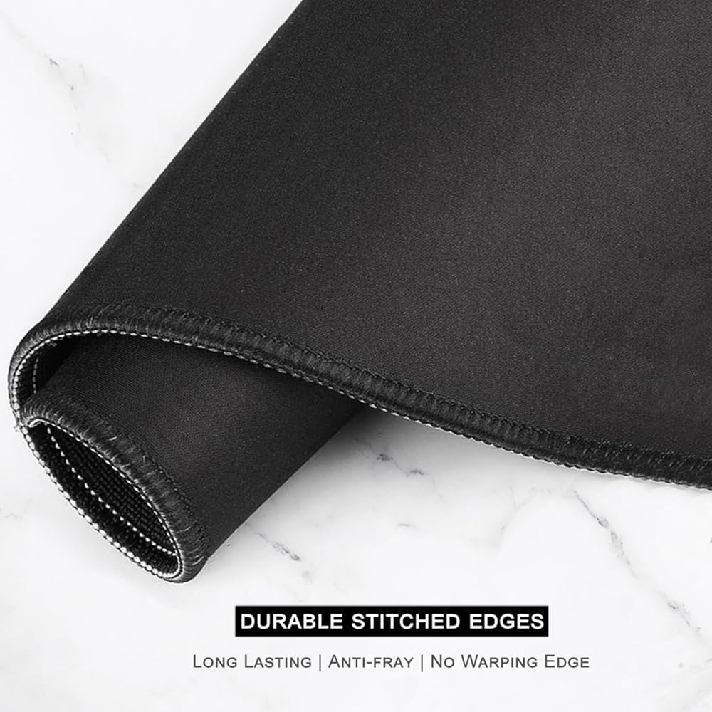 Problems Solved large gaming mouse pad, full desk XXL extended waterproof mat with a smooth surface and vibrant design.