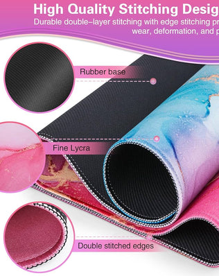 Large Problems Solved gaming mouse mat, XXL 900x400mm desk protector with smooth surface for gaming and office use