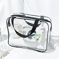 Clear Toiletry Bags, 2 Pcs Large Storage Makeup Bags Waterproof Transparent