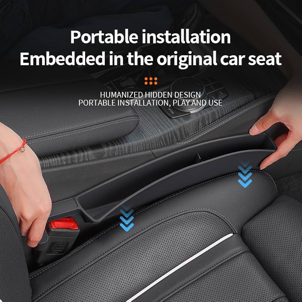 Car Seat Gap Filler, Seat Gap Organizer with Phone Holder, Car Seat Accessories