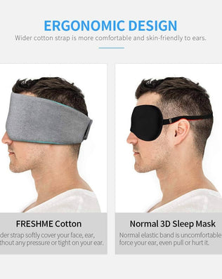 Handmade Cotton Sleep Mask, New Upgrade Light Blocking Sleeping Eye Mask Soft