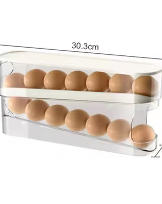 Bilayer Fridge Egg Storage Box Automatic Rolling Eggs Holder Rack - Problems Solved