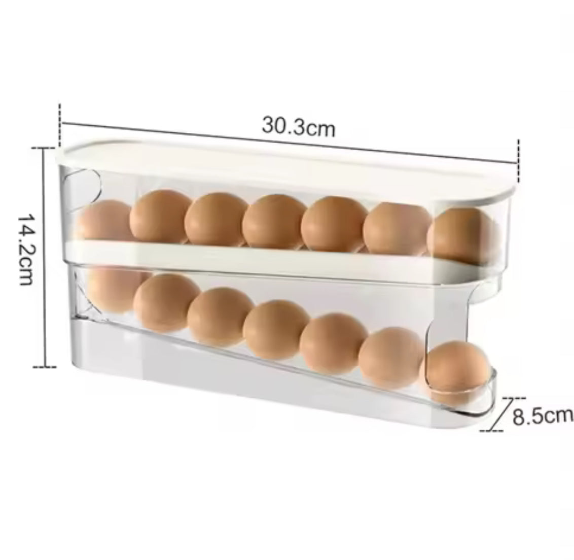 Bilayer Fridge Egg Storage Box Automatic Rolling Eggs Holder Rack - Problems Solved
